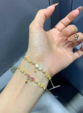 足金999黄金手链蝴蝶结手链水贝爆款手链2026新款送礼物