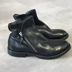 Leatherworker Gate Men+ Handmade Shoes Italian Vegetable Tanned Horsehide Goodyear Hand-Sewn Men's Short Boots Sm6794