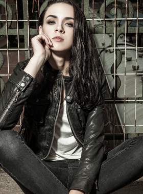 皮匠门   店铺产品升级断码清货  绵羊皮衣女夹克LF1032B