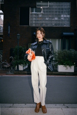 savislook匈牙利褶高腰休闲裤