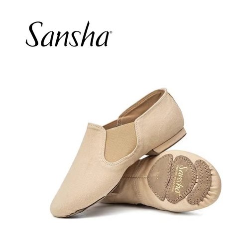 Sansha/三沙爵士舞鞋弹力布面软底低帮瑜伽舞蹈练功现代舞鞋JS33Z