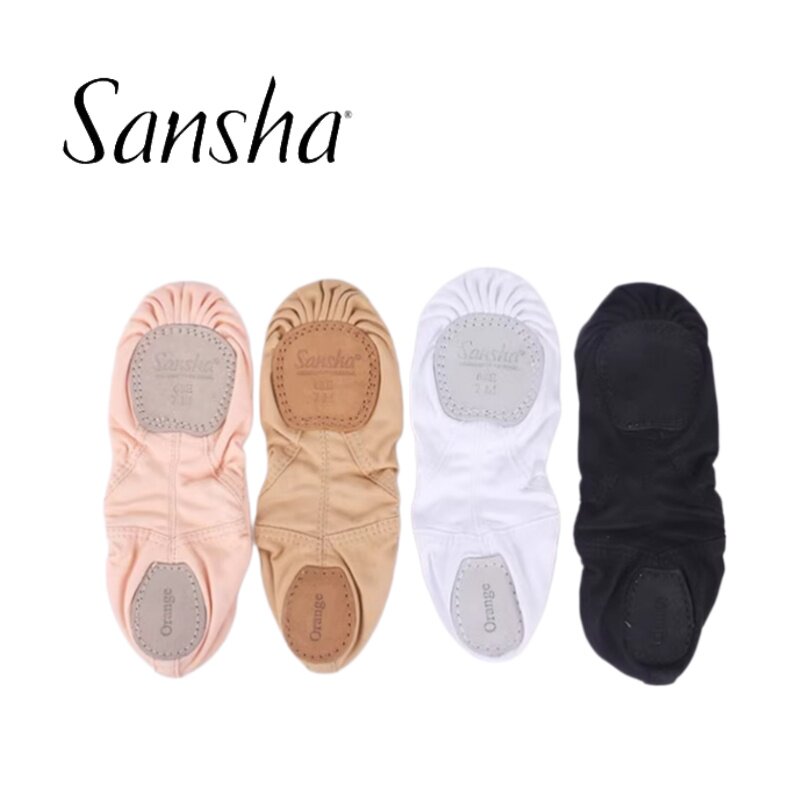 sansha三沙芭蕾舞鞋弹力免系带艺考猫爪专业练功软底舞蹈鞋68E