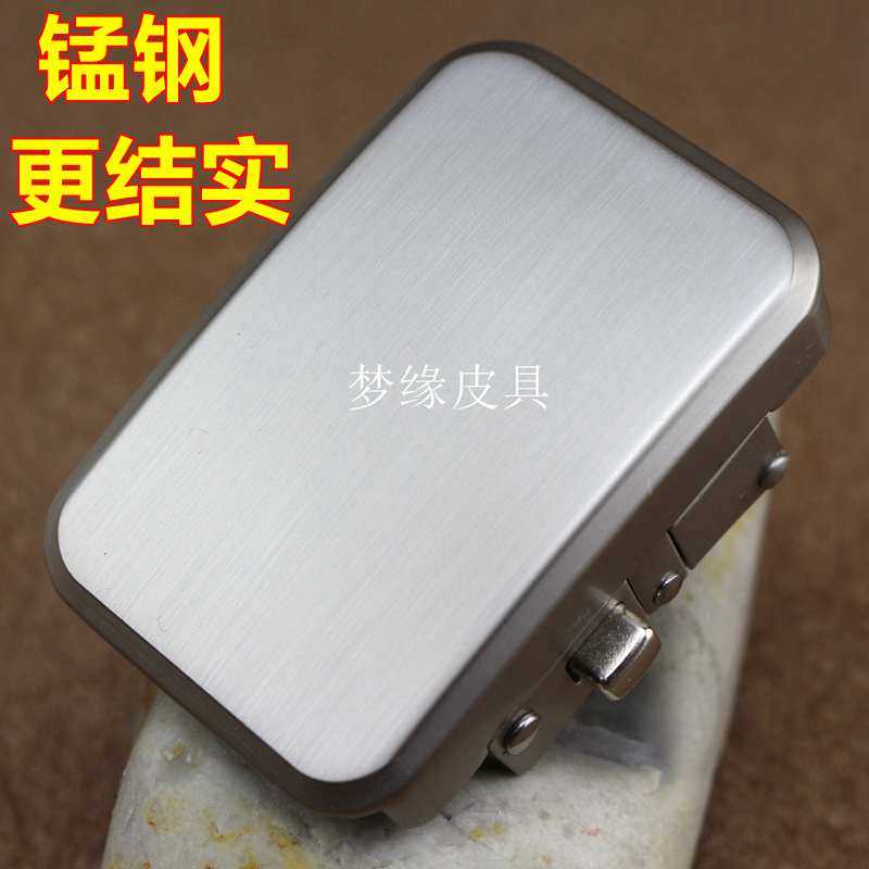 新款不锈钢男士自动扣皮带扣头锰钢扣裤带头腰带扣中青年商务休闲