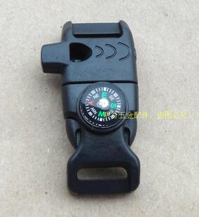 箱包配件辅料胶插扣三用高档多功能指南针打火石野外登山包插扣子