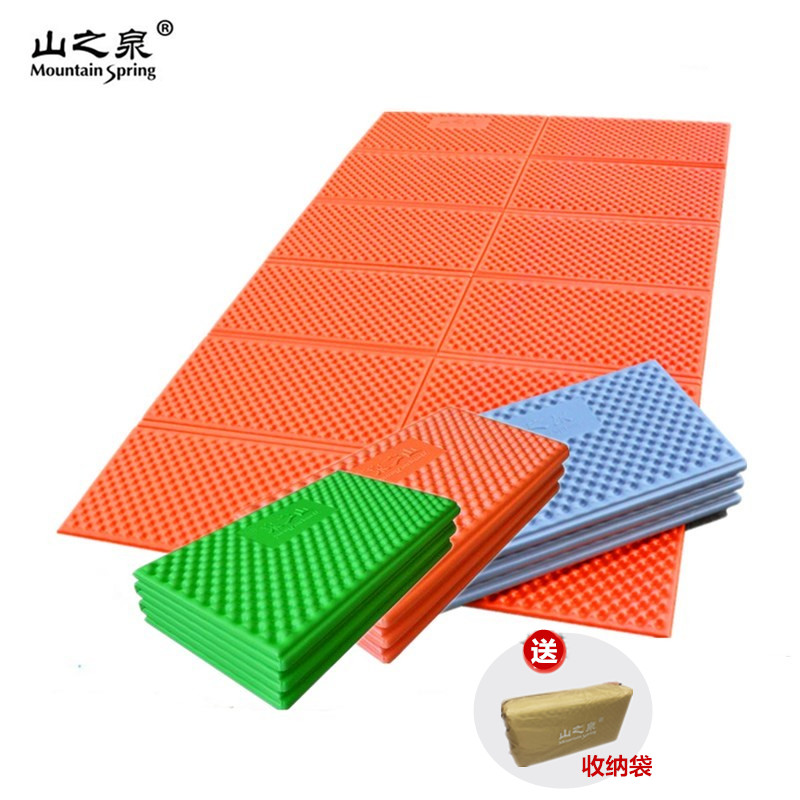 山之泉防潮垫铝箔保暖蛋巢垫单双人双面加厚折叠户外露营简易睡垫