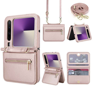 适用华为Pura X翻盖插卡手机壳斜挎背带挂绳保护壳purax典藏版中轴铰链全包壳钱包式支架壳时尚创意新款女