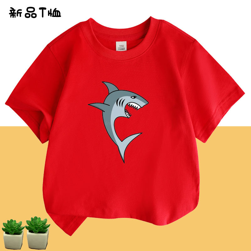 幼儿园儿童长袖上衣海洋主题衣服鲨鱼男童纯棉T恤男宝春秋季童装