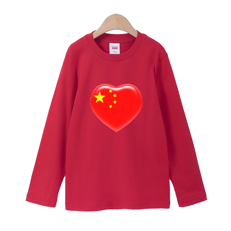 我的中国心T恤文化衫爱国儿童学生红歌朗诵手语表演服装中国长袖