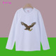 幼儿园纯棉eagle猛禽雄鹰老鹰飞禽走兽长袖 T恤衣服儿童装 学生班服