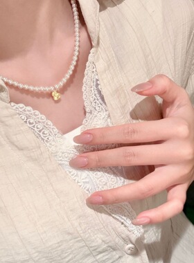 26新款新中式s925纯银葫芦吊坠施家珍珠项链女优雅锁骨链妈妈礼物
