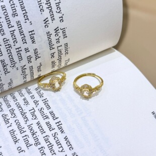 2026新款满钻天然黄水晶鸽子蛋花朵戒指女个性小众精致高级感指环