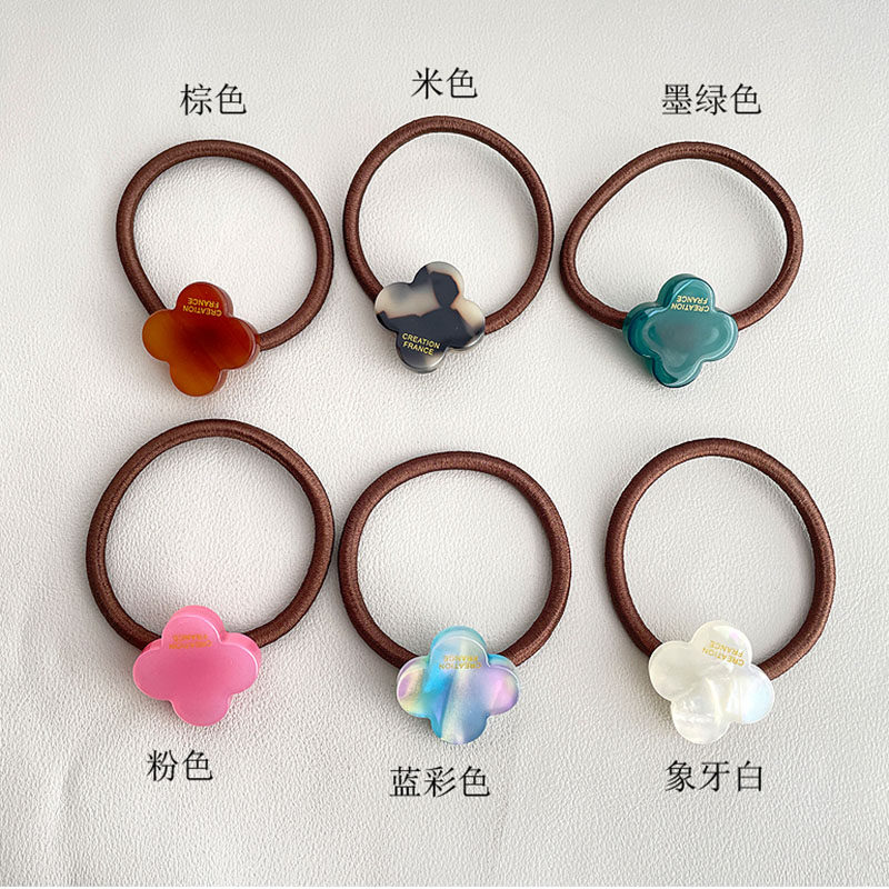 发绳清新森女系皮筋四叶草发圈