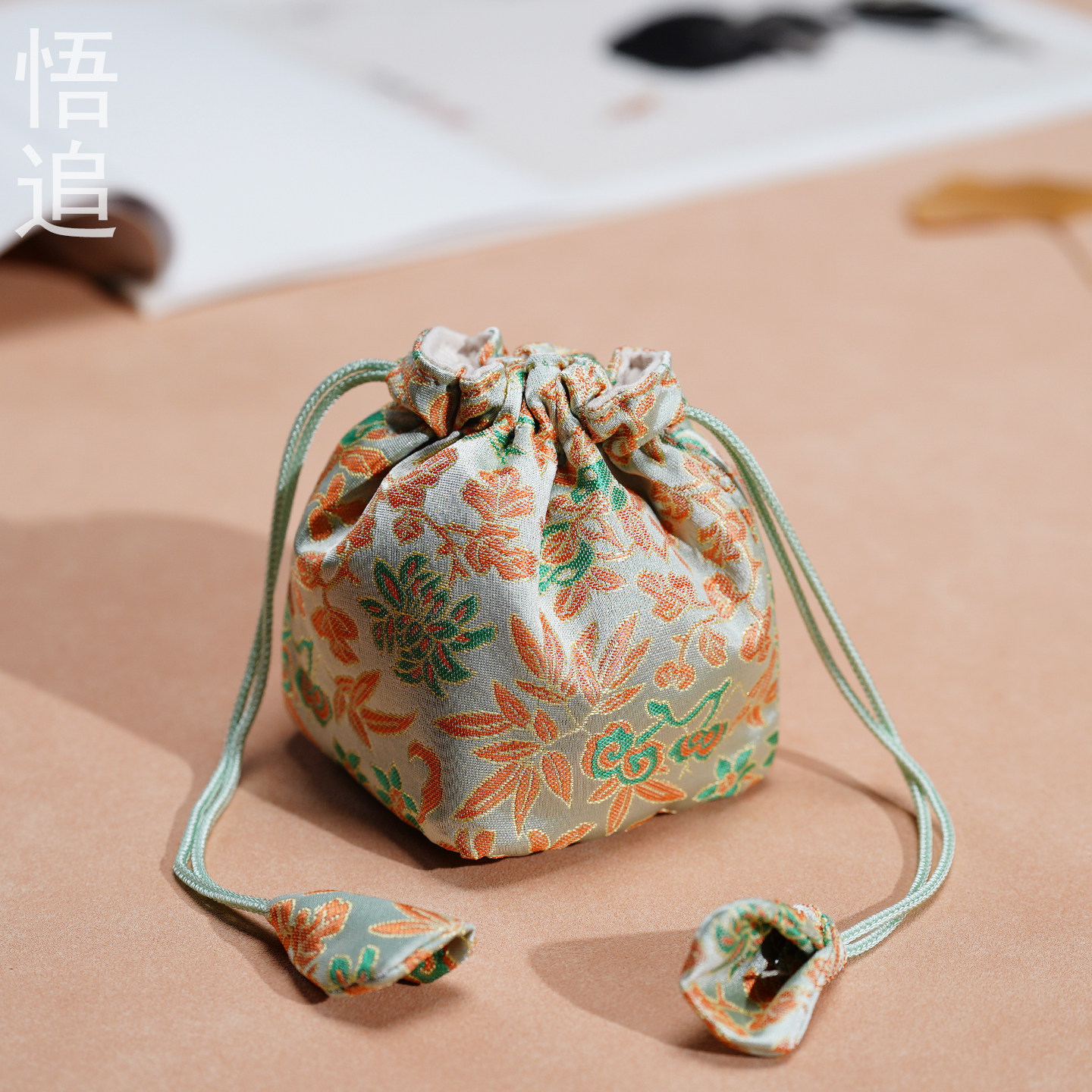 高档抽绳束口主人杯布袋化妆品手串佛珠饰品首饰收纳包锦囊文玩袋