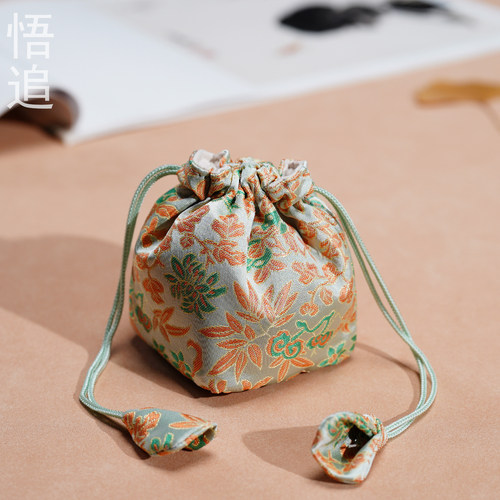高档抽绳束口主人杯布袋化妆品手串佛珠饰品首饰收纳包锦囊文玩袋