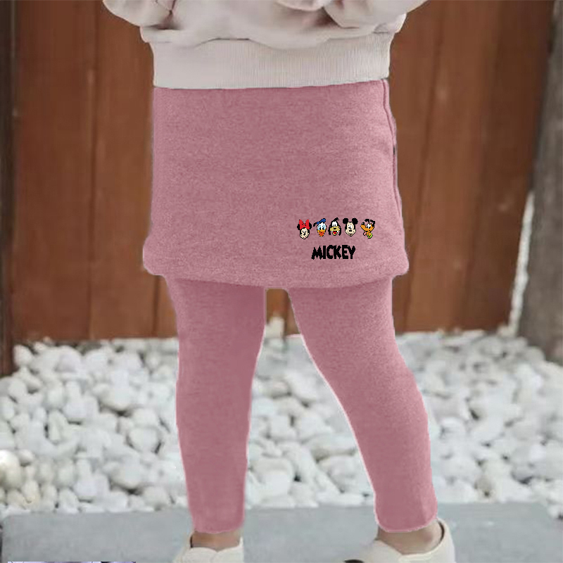 2025秋冬新款洋气女童裙裤假两件儿童女宝双面德绒裤子打底裤外穿