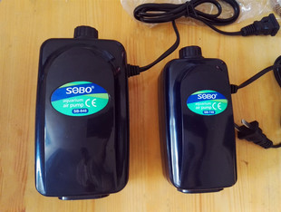 鱼缸冲氧泵松宝可调式双孔省电增氧机sb748 848双头加氧气冲氧气