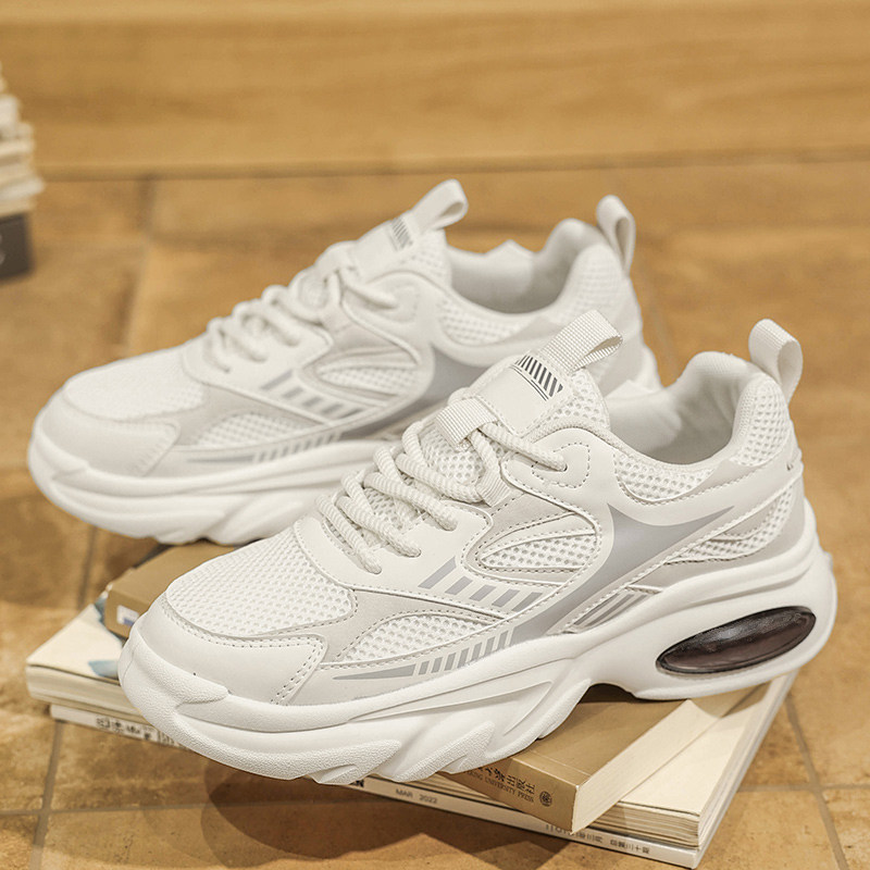 男鞋2026新款春季厚底气垫运动鞋春款透气网面白色老爹潮鞋子轻便,流行男鞋,时尚休闲鞋,淘宝优惠券,粉丝福利购,淘宝优惠卷