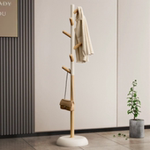 衣架落地衣帽架卧室家用次净挂衣架简易立式 挂衣杆室内入户挂包架