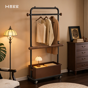 挂衣架卧室落地衣架房间挂衣服架子不占空间家用简易置物架衣帽架