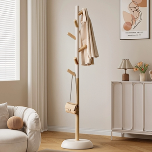 挂衣架落地衣帽架卧室内家用挂衣架简易立式 挂衣杆客厅入户挂包架