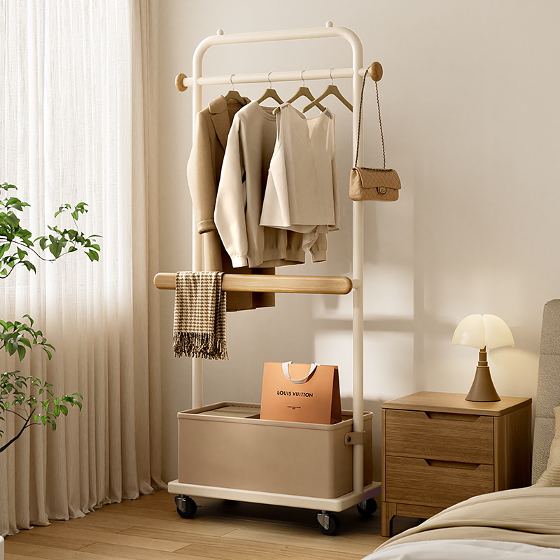 AAA级榉木杆高端落地挂衣架