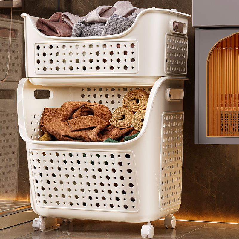 脏衣篮带轮可移动家用浴室脏衣服