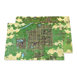 汉、唐 长安城手绘地图 文创地图 古都历史地图