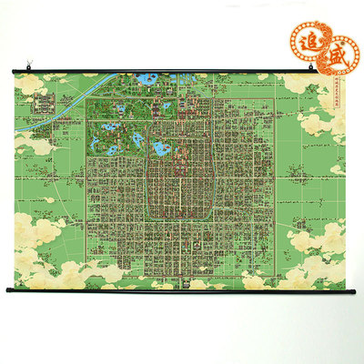 邺城历史文创地图挂画 120cmX80cm 曹魏、北朝邺城 单幅