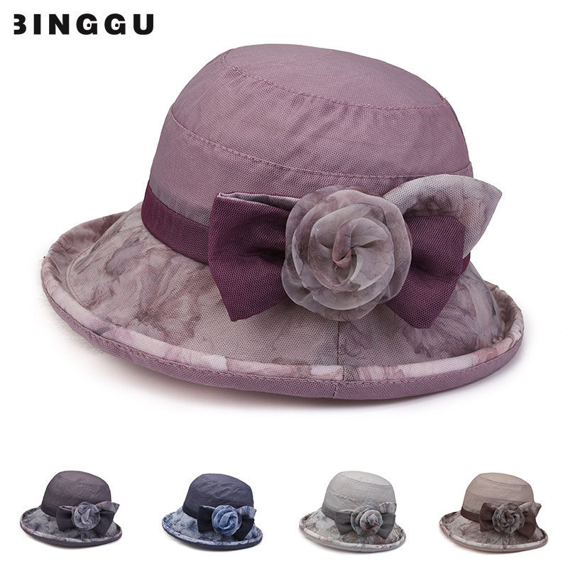 雅卓人新款蝴蝶结渔夫帽