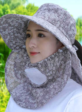 休闲太阳帽工地女防晒采茶春夏季