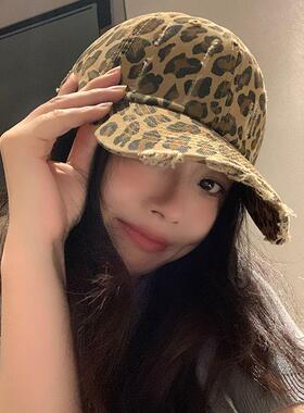 帽子棒球帽女士豹纹时尚百搭春夏