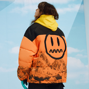 BEASTER小恶魔鬼脸新款 外套 羽绒服男休闲国潮牌拼接保暖潮流时尚