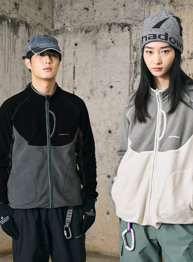 ENshadower隐蔽者重磅拼色抓绒衣秋冬保暖摇粒绒外套宽松休闲夹克