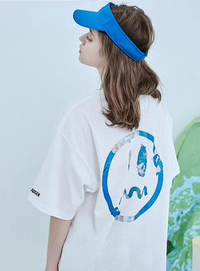 BEASTER小恶魔鬼脸情侣潮牌油画印花短袖T恤男潮流设计感宽松圆领