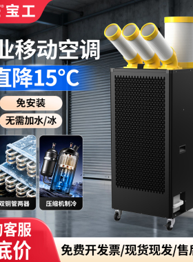 BGE宝工工业冷风机车间移动空调厨房降温设备压缩机制冷一体机