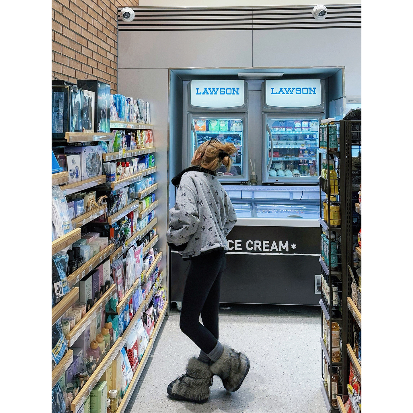 CAFE ROSE 美式辣妹显瘦鲨鱼裤女冬装新款修身显瘦束脚保暖打底裤