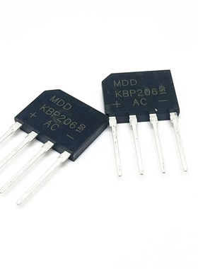 MDD整流器KBP206/210/307/310/406/410扁桥2A/3A/4A1000V整流桥堆
