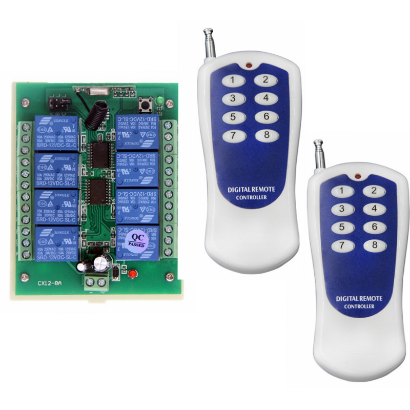 12V8路无线遥控开关控制