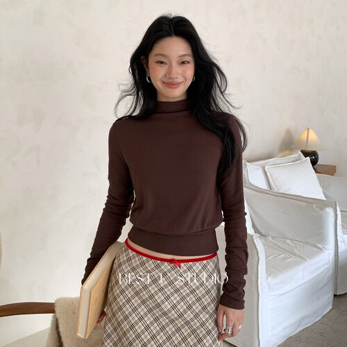 TCCW美拉德简约高领长袖T恤