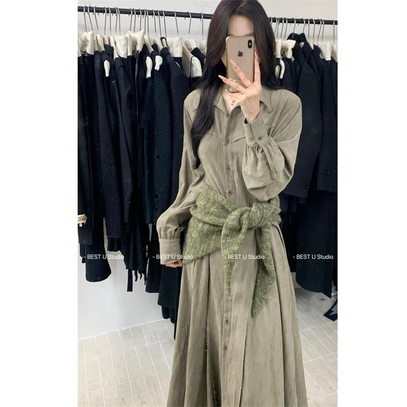 BestU气质时尚衬衫连衣裙