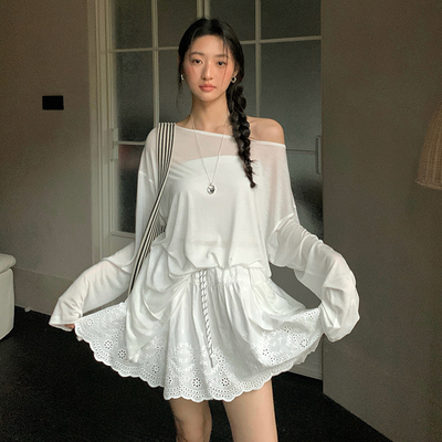BestU波嬉风蕾丝半身裙女