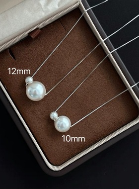 F1同款Damson珍珠项链通体S925纯银不掉色进口施家珍珠简约百搭