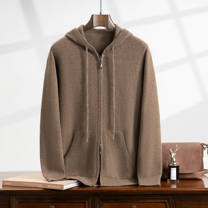 男连帽开衫休闲运动卫衣冬季加厚