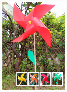 儿童玩具木风车diy四角风车幼儿园装饰活动助威道具户外风车节