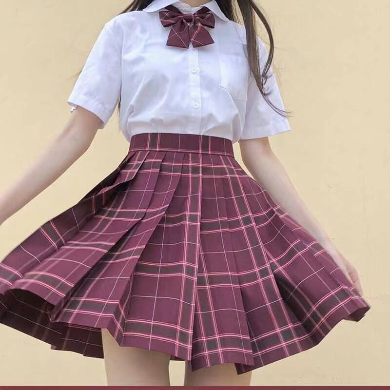 【晴日晨风】正版jk套装制服原创格裙全套衬衫校供感学院风百褶裙图片