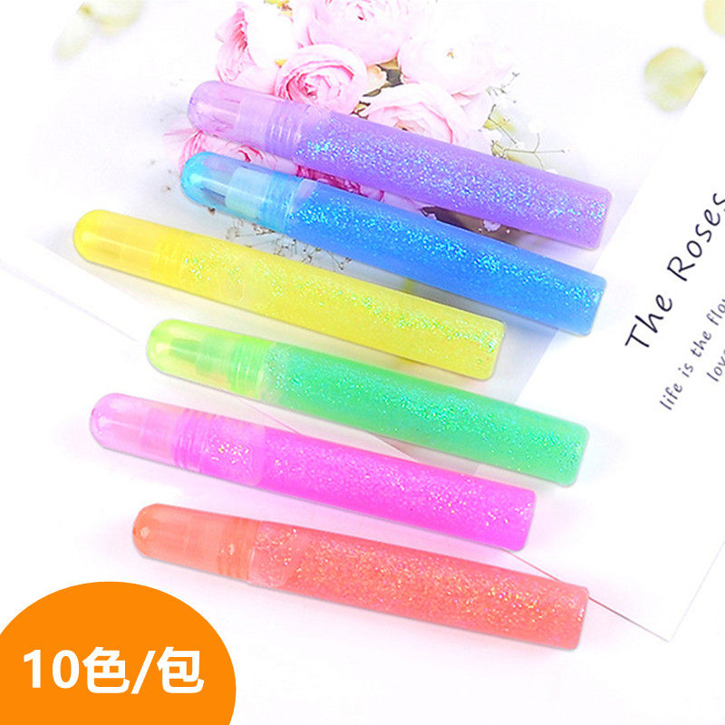 银粉笔金色金葱胶水DIY胶金粉胶水笔玫瑰花学生用板报胶画用包邮