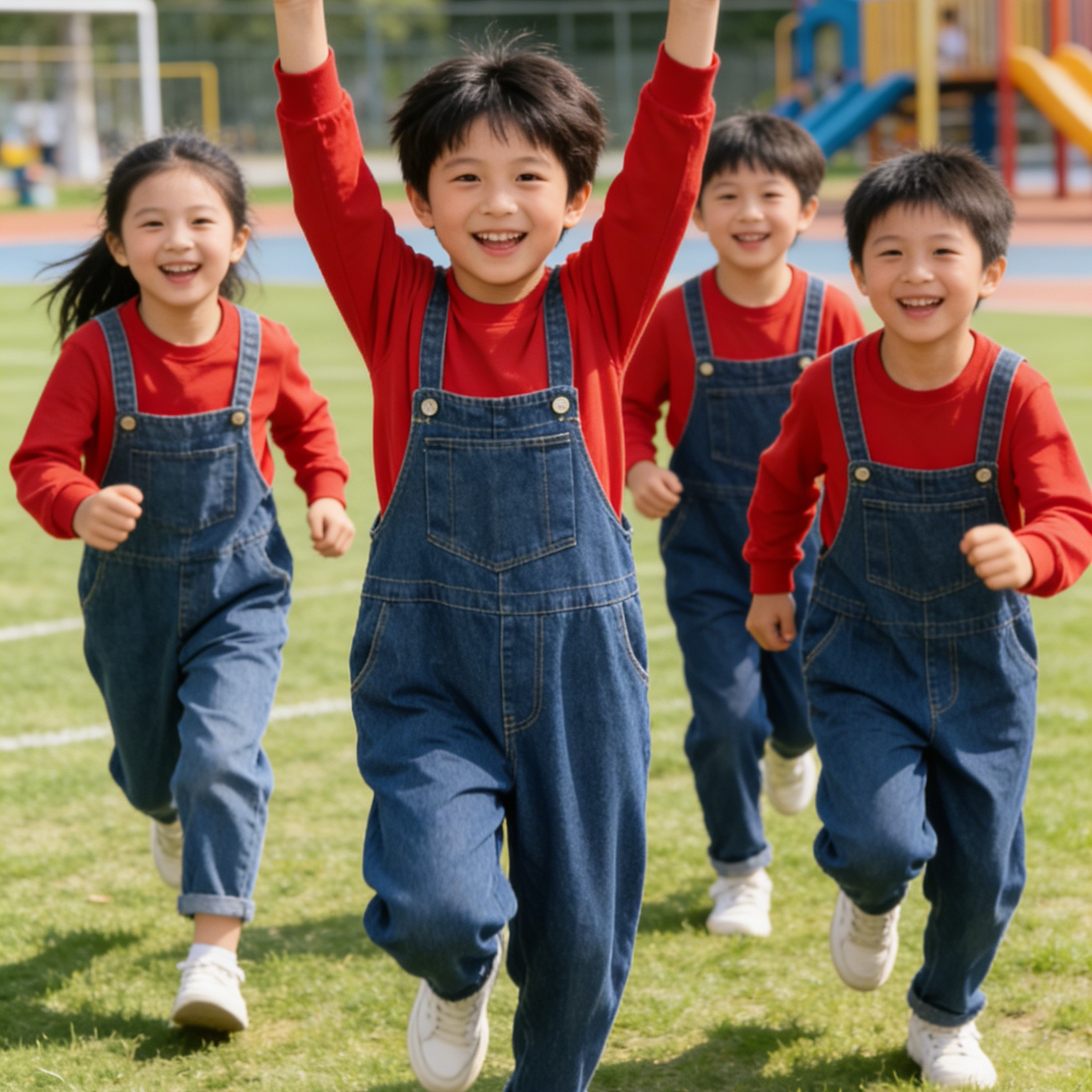 元旦汇演红歌合唱服秋冬卫衣牛仔背带裤套装运动会班服啦啦操服装,童装/婴儿装/亲子装,儿童演出服,淘宝优惠券,粉丝福利购,淘宝优惠卷