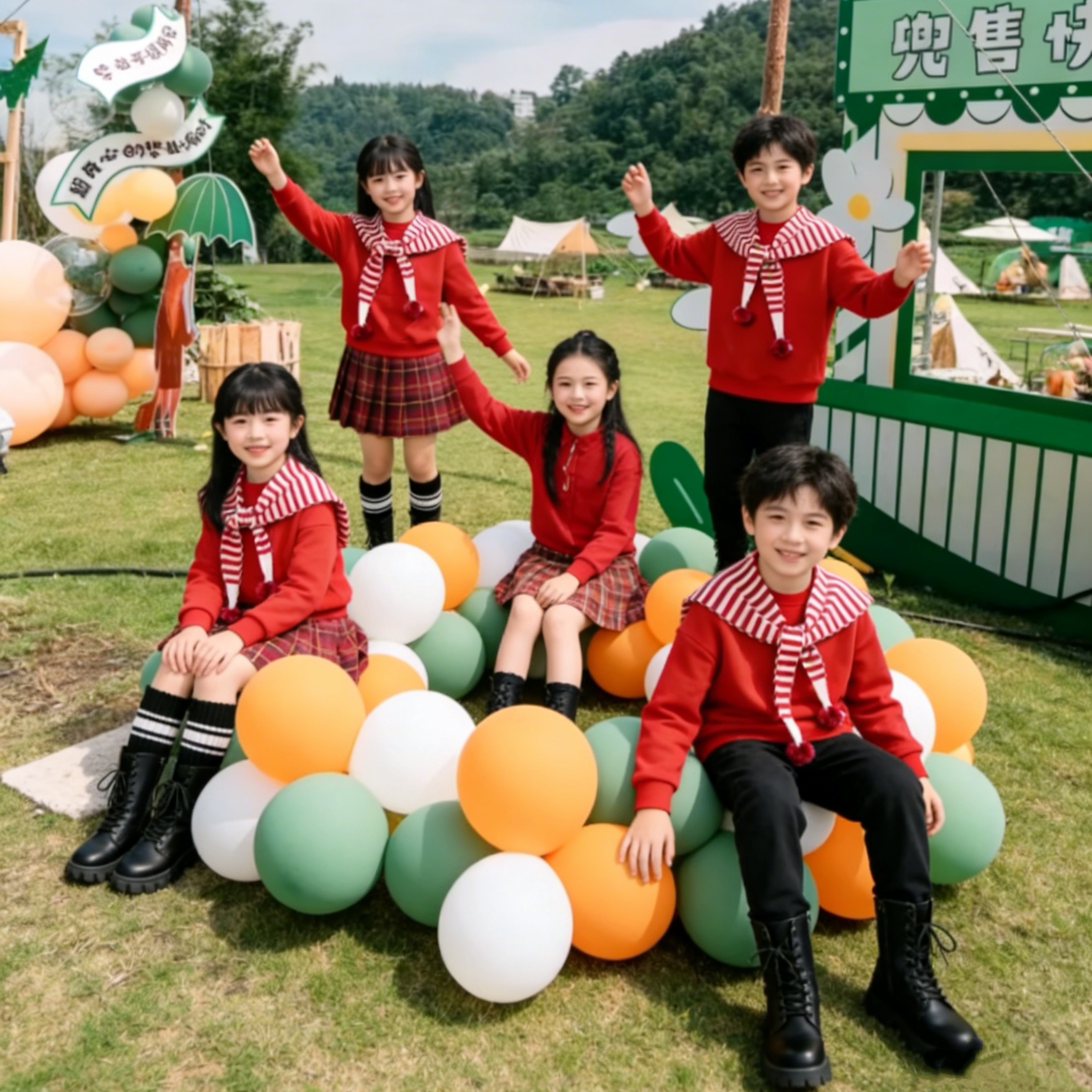 马年儿童合唱演出服喜庆幼儿园大合唱团小学生卫衣套装朗诵啦啦队,童装/婴儿装/亲子装,套装,淘宝优惠券,粉丝福利购,淘宝优惠卷