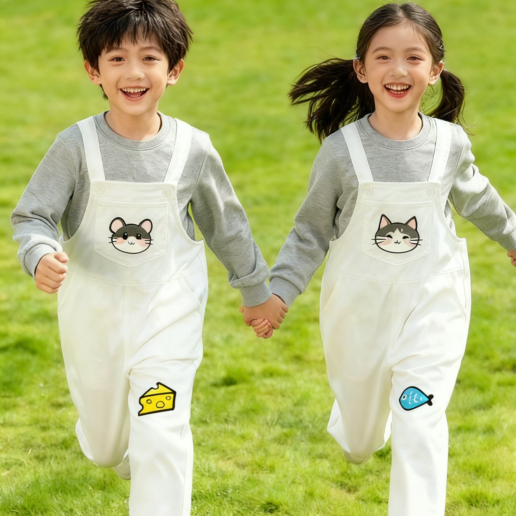 小猫和老鼠卡通套装动物表演服