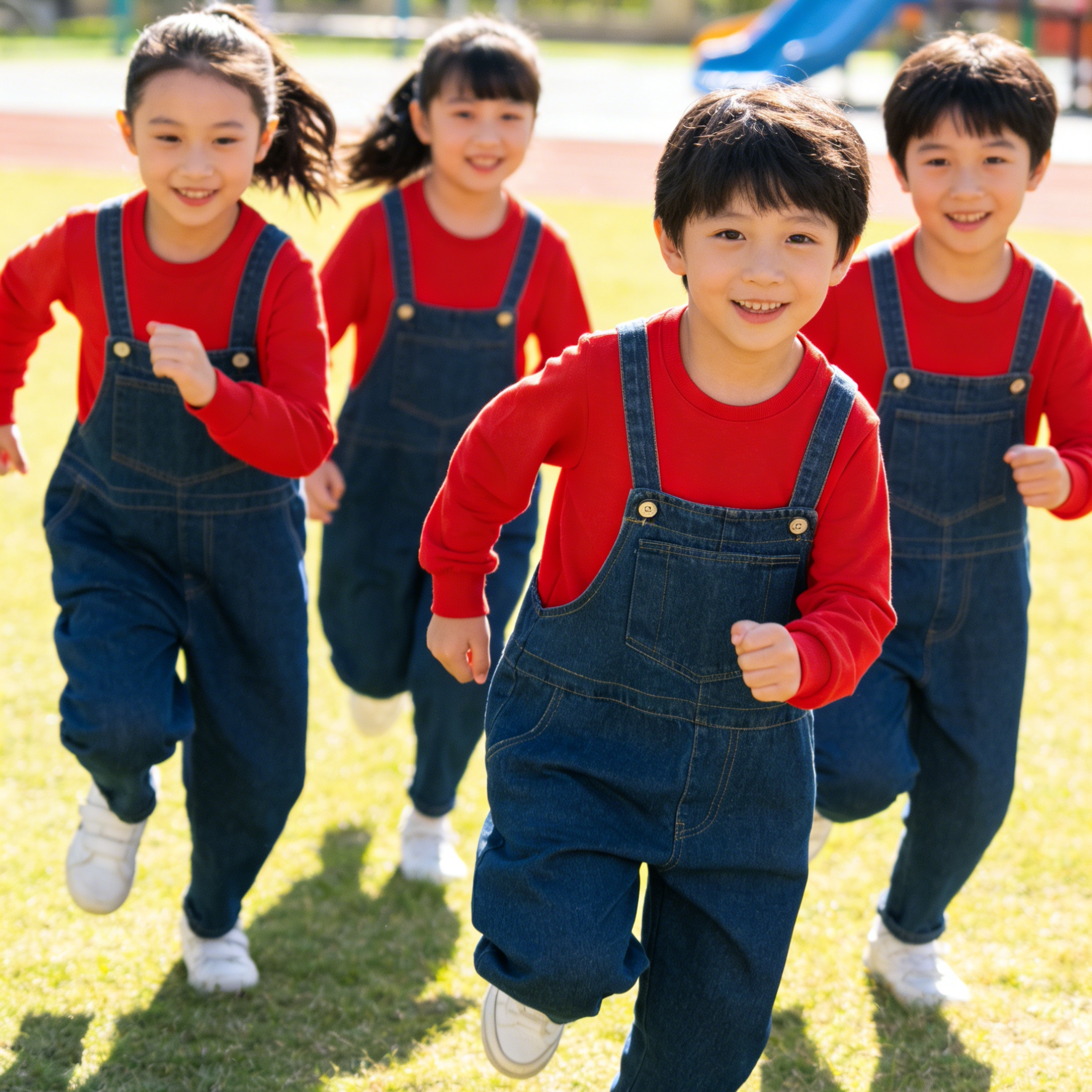 元旦汇演红歌合唱服秋冬卫衣牛仔背带裤套装运动会班服啦啦操服装,童装/婴儿装/亲子装,儿童演出服,淘宝优惠券,粉丝福利购,淘宝优惠卷